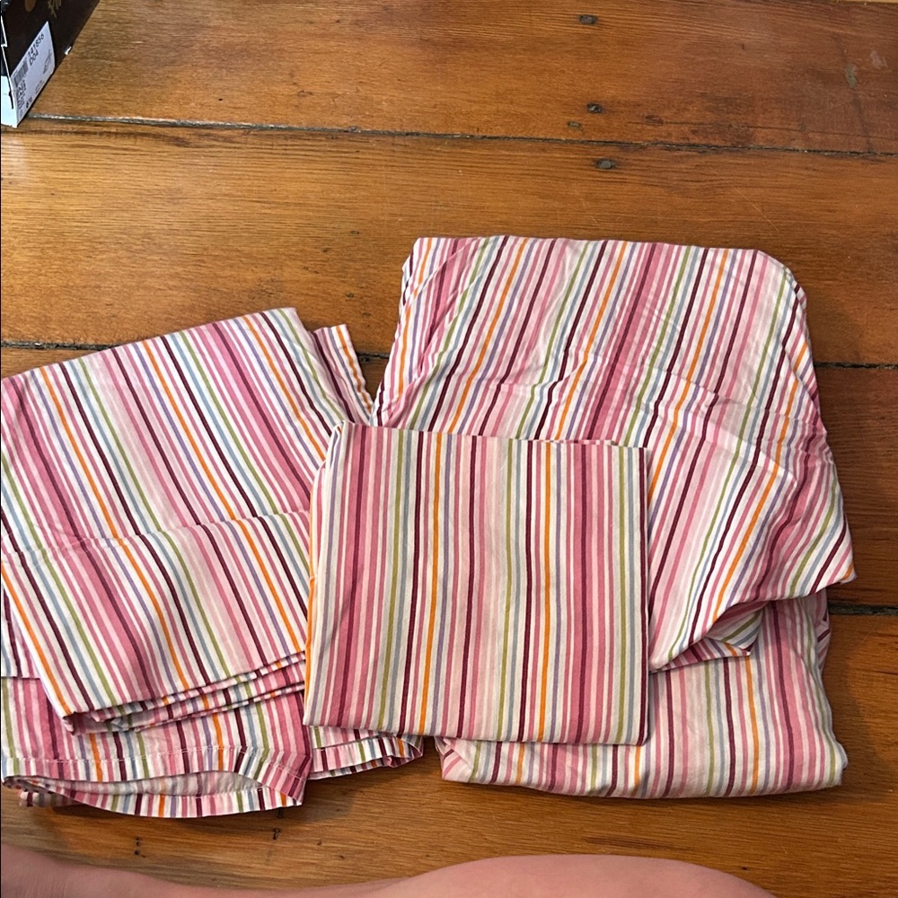 Striped xl bed sheets